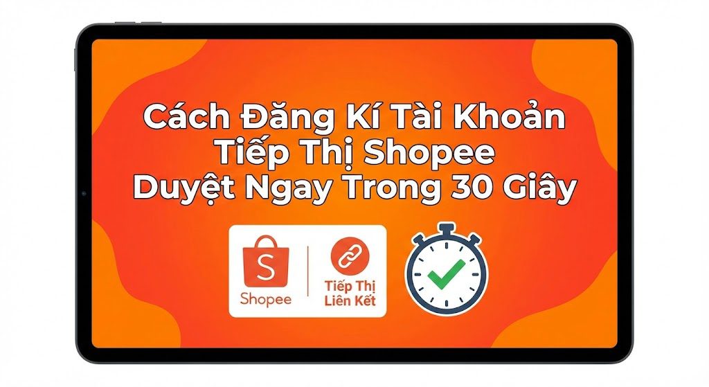Cách Đăng Kí Tài Khoản Tiếp Thị Shopee Duyệt Ngay Trong 30 Giây